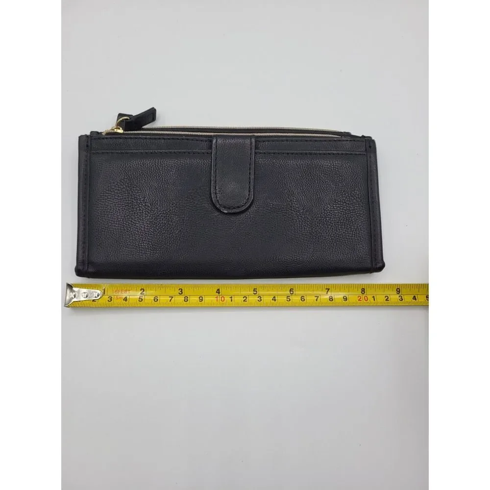 Mundi Cherry Clutch Folding Wallet Black NEW‎